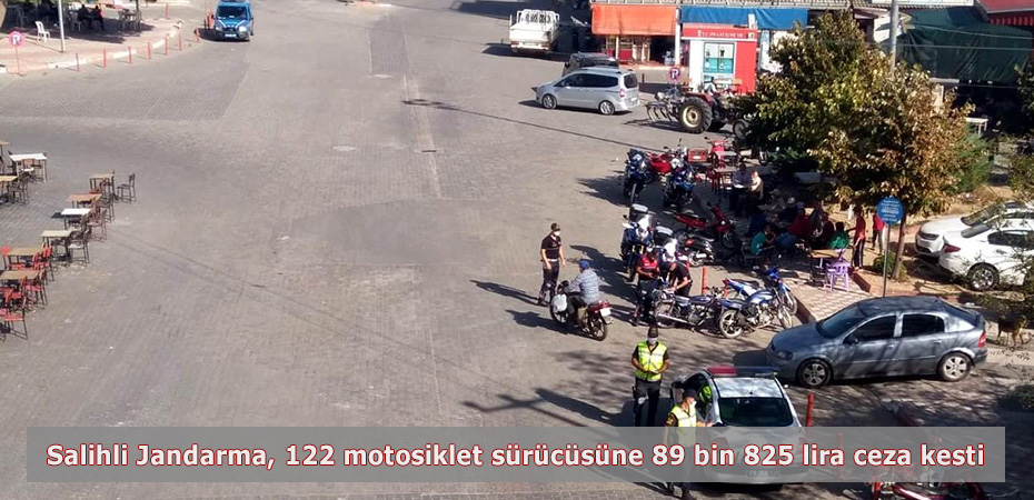 Salihli'de motosikletlere ceza yad