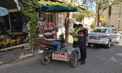 Salihli'de motosikletlere ceza yad